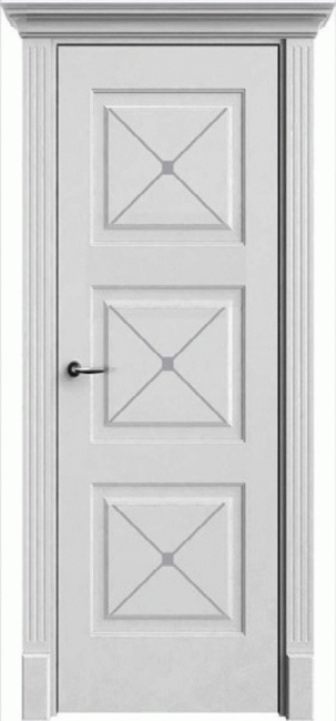 Фото -   Межкомнатная дверь "Прима 33Ф", пг, белый   | фото в интерьере