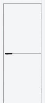Межкомнатная дверь "Prime 1", AL-кромка черная, пг, белая