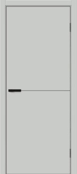 Межкомнатная дверь "Prime 1", AL-кромка черная, пг, серая