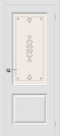 Фото -   Межкомнатная дверь ПВХ "Скинни-13", по, белый   | фото в интерьере