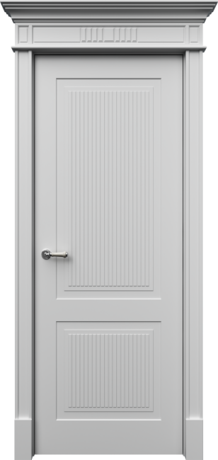 Фото -   Межкомнатная дверь "Рим 2", пг, белый   | фото в интерьере
