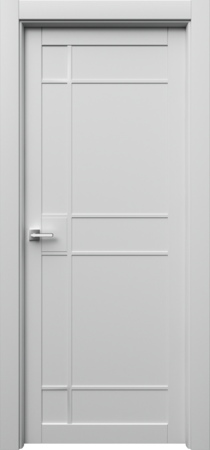 Фото -   Межкомнатная дверь "Ронда-3", пг, белый   | фото в интерьере