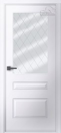 Фото -   Межкомнатная дверь "Роялти", по, белая   | фото в интерьере