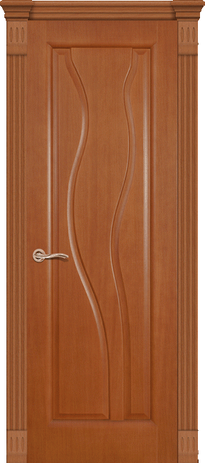 Фото -   Межкомнатная дверь "Сафари", пг, темный анегри   | фото в интерьере