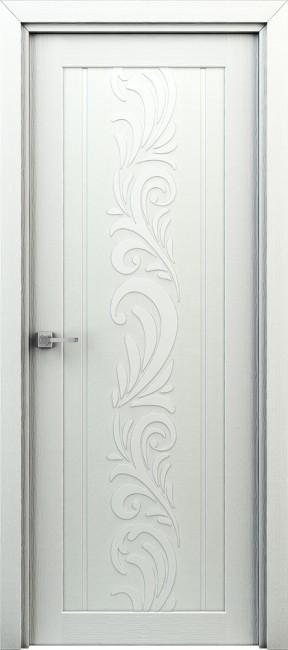 Фото -   Межкомнатная дверь "Весна", пг, белая   | фото в интерьере