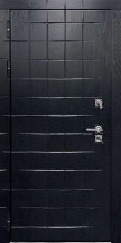 Входная дверь, "АЛЬБЕРО ПЛЮС", цвет альберо блэк рисунок грань