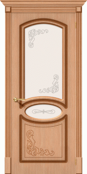 Межкомнатная дверь "Азалия", по, дуб