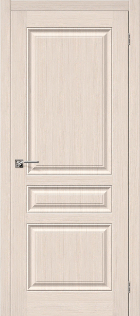 Фото -   Межкомнатная дверь "Статус-14", пг, беленый дуб   | фото в интерьере