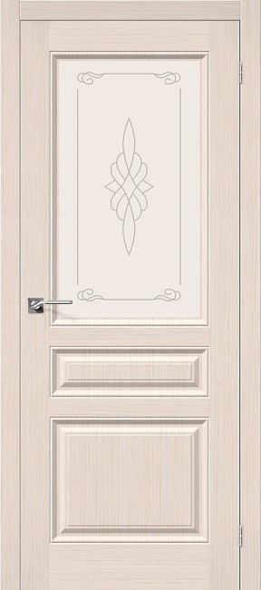 Фото -   Межкомнатная дверь "Статус-15", по, беленый дуб   | фото в интерьере