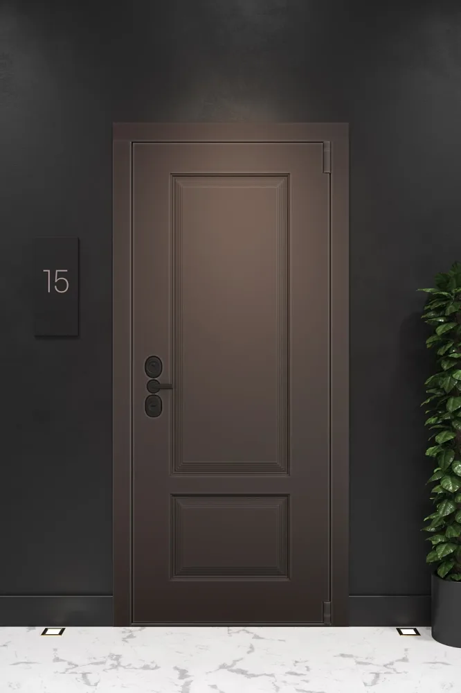 Металлическая дверь "ШЭББИ", Шоколад