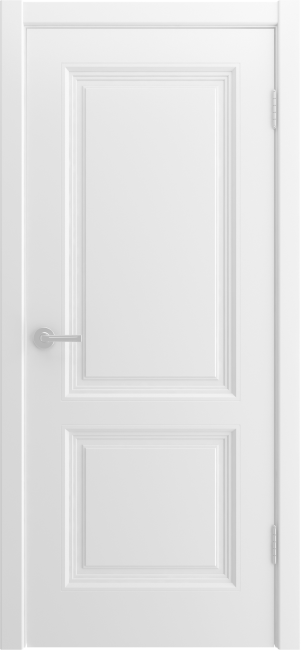 Фото -   Межкомнатная дверь "SHELLY2", пг, белый   | фото в интерьере