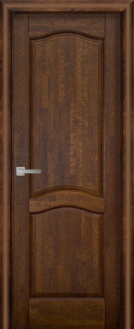Фото -   Межкомнатная дверь Лео ДГ, античный орех   | фото в интерьере