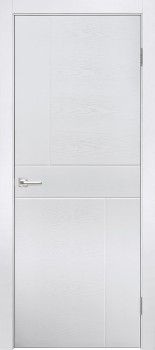 Межкомнатная дверь "Сириус", пг, Комбинир. шпон Белый ясень + эмаль