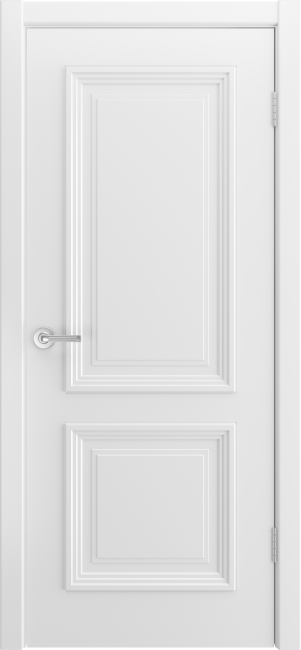 Фото -   Межкомнатная дверь "СКАЛИНО 2", пг, белый   | фото в интерьере