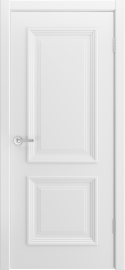 Фото -   Межкомнатная дверь "СКАЛИНО 2", пг, белый   | фото в интерьере