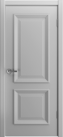 Фото -   Межкомнатная дверь "СКАЛИНО 2", пг, серый   | фото в интерьере