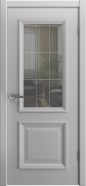 Фото -   Межкомнатная дверь "СКАЛИНО 2", по, серый   | фото в интерьере