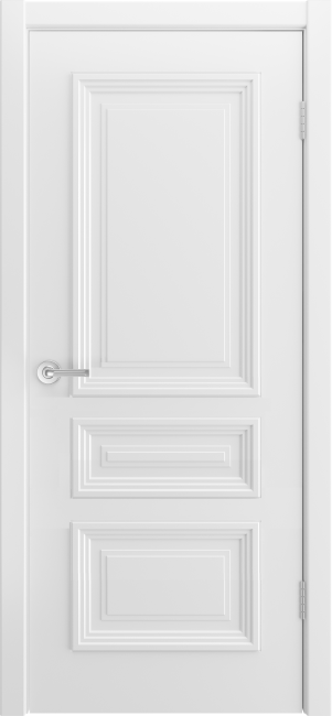 Фото -   Межкомнатная дверь "СКАЛИНО 5", пг, белый   | фото в интерьере