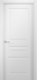 Фото -   Межкомнатная дверь "Скандия", пг, белый шелк   | фото в интерьере