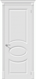 Фото -   Межкомнатная дверь "Скинни-20", пг, белый   | фото в интерьере