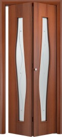 Фото -   Складная дверь С-10 (ф), итальянский орех   | фото в интерьере