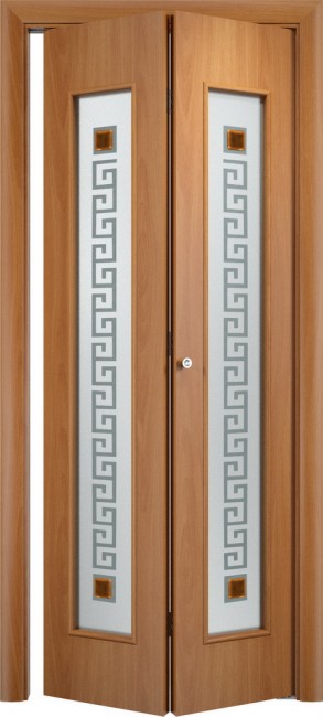 Фото -   Складная дверь С-17 (квадрат), миланский орех   | фото в интерьере