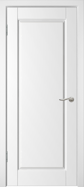 Фото -   Межкомнатная дверь "Скай-1", пг, белый   | фото в интерьере