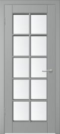 Фото -   Межкомнатная дверь "Скай-1", по, серый   | фото в интерьере