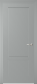 Фото -   Межкомнатная дверь "Скай-2", пг, серый   | фото в интерьере