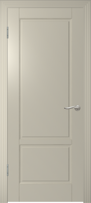 Фото -   Межкомнатная дверь "Скай-2", пг, светло-серый   | фото в интерьере