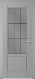 Фото -   Межкомнатная дверь "Скай-2", по, серый   | фото в интерьере