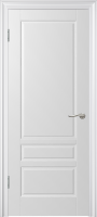 Фото -   Межкомнатная дверь "Скай-3", пг, белый   | фото в интерьере