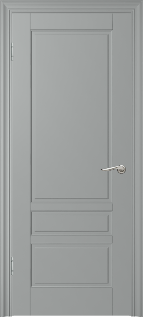 Фото -   Межкомнатная дверь "Скай-3", пг, серый   | фото в интерьере