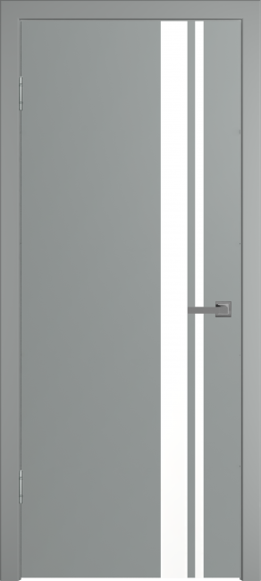 Фото -   Межкомнатная дверь "Скай-9", по, серый   | фото в интерьере