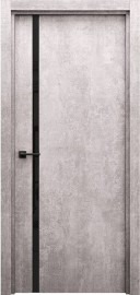 Фото -   Межкомнатная дверь "Соло", по, бетон   | фото в интерьере