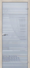 Фото -   Стеклянная дверь Грация Белое Сатинато   | фото в интерьере