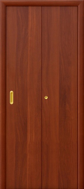 Фото -   Складная дверь Гладкая, итальянский орех   | фото в интерьере