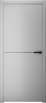 Межкомнатная дверь "Стиль LINE 2", пг, серая, AL- кромка черная