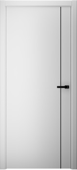 Межкомнатная дверь "Стиль LINE 4", пг, белый, AL- кромка черная