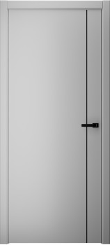 Межкомнатная дверь "Стиль LINE 4", пг, серая, AL- кромка черная