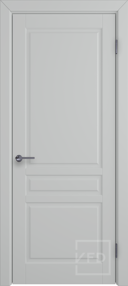 Межкомнатная дверь "Стокгольм", пг, Эмаль Серебро (Silver)