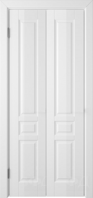 Фото -   Складная дверь "Стокгольм", пг, белый   | фото в интерьере