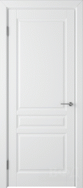Фото -   Межкомнатная дверь "Стокгольм", пг, белый   | фото в интерьере