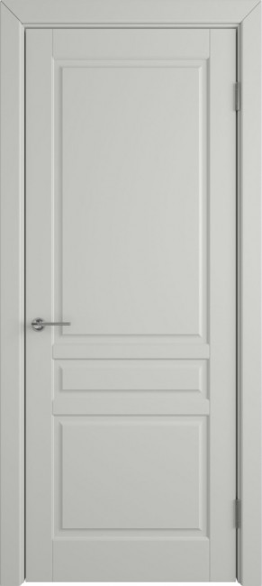Фото -   Межкомнатная дверь "Стокгольм", пг, светло-серый   | фото в интерьере