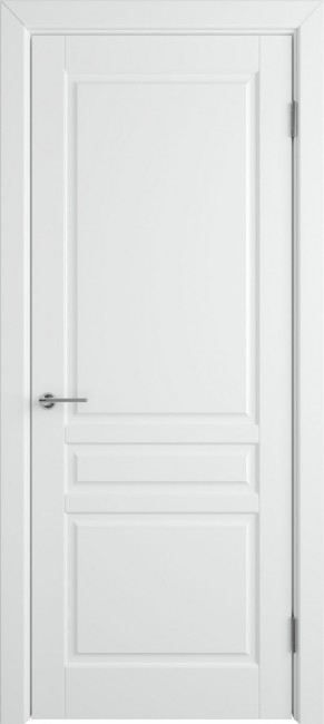 Фото -   Межкомнатная дверь "Стокгольм", пг, белый   | фото в интерьере