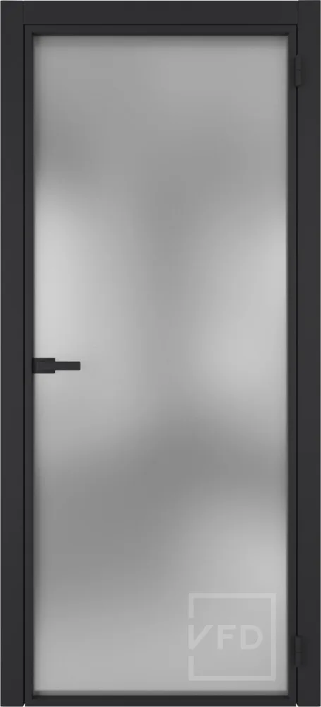 Алюминевая дверь System R00 Black Sand стекло White Cloud