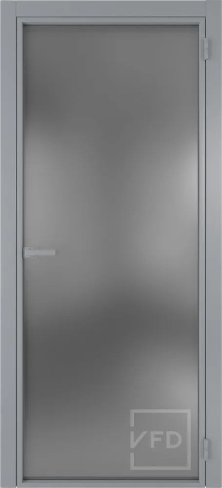 Алюминевая дверь System R00 Chrome стекло Dark Cloud