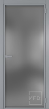 Алюминевая дверь System R00 Chrome стекло Dark Cloud