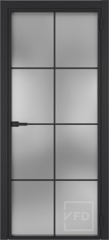 Алюминевая дверь System R44 Black Sand стекло White Cloud