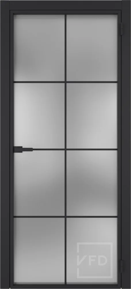Алюминевая дверь System R44 Black Sand стекло White Cloud